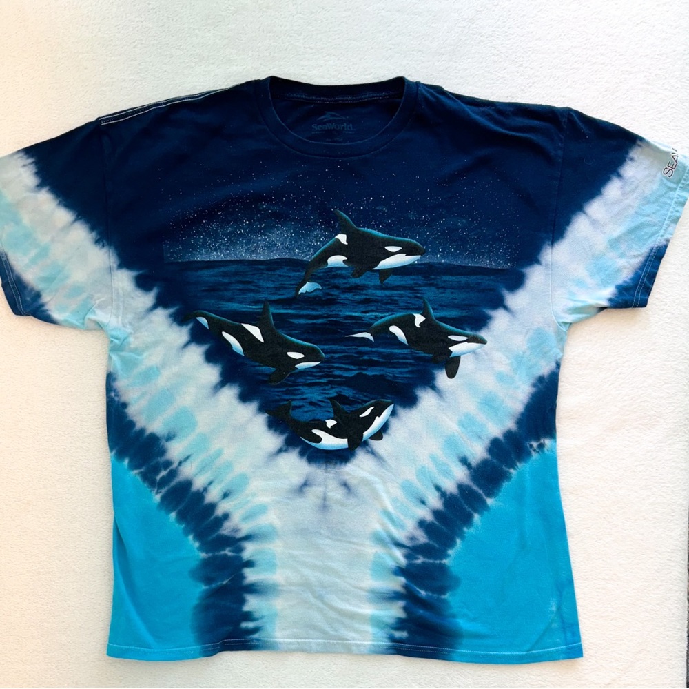 SeaWorld Orca Tie Dye T-shirt - XL Shamu